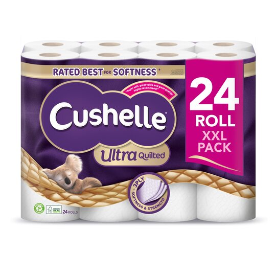 Cushelle Ultra Quilted Toilet Tissue 24 Rolls