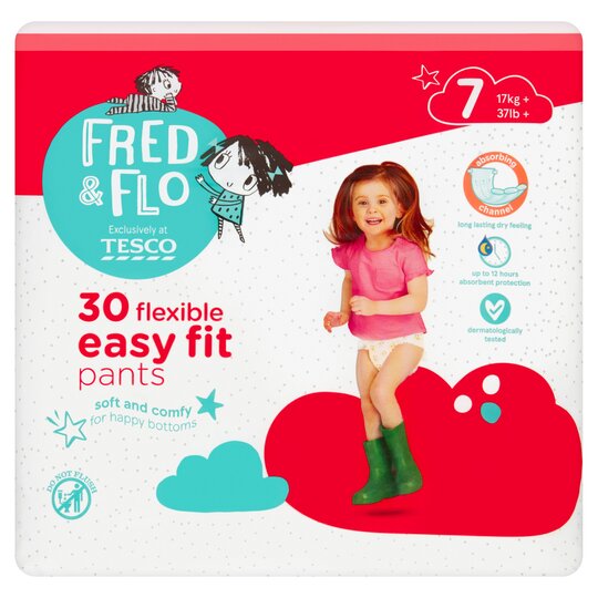 Fred & Flo Easy Fit Pants Size 7 30 Pack