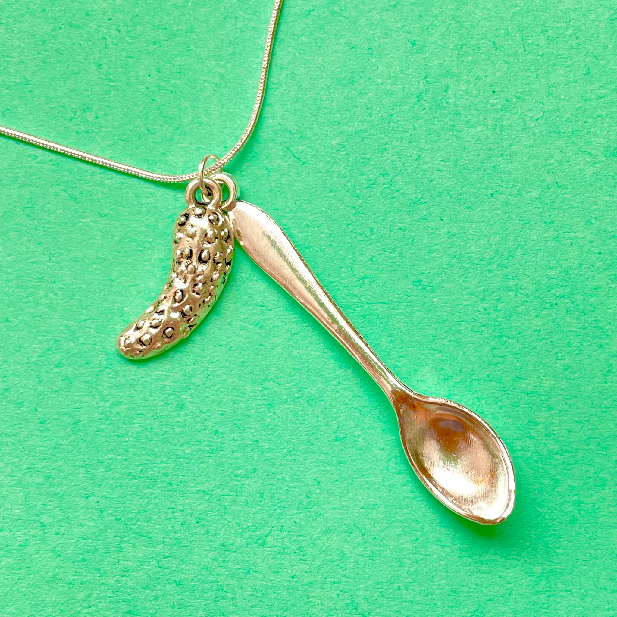 Pickle Parlour Spoon Charm Necklace | Pickle Charm