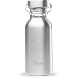 Qwetch Insulated Stainless Steel Water Bottle - 16.9 Oz / 500 Ml, Gray, Eco-Friendly