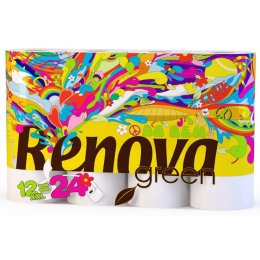 Renova Green 100% Recycled Toilet Paper - Bio Balm Care - 12 Pack