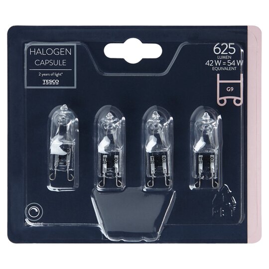 Tesco Halogen 42W G9 4 Pack