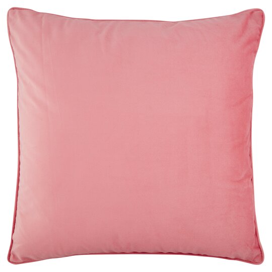 Tesco Velour Cushion Pink
