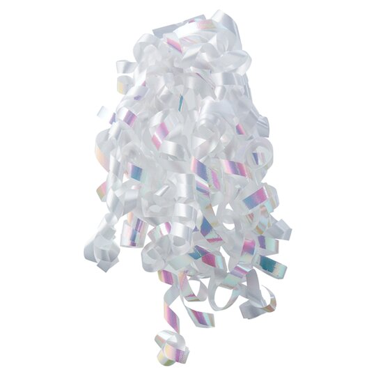 Tesco White Curly Bow